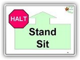 60. HALT Stand Sit.     The handler comes to a stop, the dog sits with or without a cue. The handler then signals the dog to stand, gives the cue for the sit, then promptly cues the dog to heel as she/he moves onto the next station.

Deductions:  Failure of the dog to stand and/or sit promptly shall be a substantial deduction. (3   5 points depending on how slowly the dog sits. Failure of the dog to remain in the sit position until given the cue to heel forward shall result in an NQ
