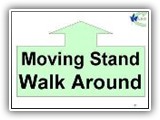 61. Moving Stand, Walk Around Dog, Forward.    While moving, the handler gives the dog the stand and stay signal and without hesitation, walks around the dog back into the heel position and gives the dog the cue to heel.
Dog Errors:  Failure of the dog to stand promptly shall be a substantial deduction of 3-5 points depending on how slowly the dog stands.  Failure of the dog to remain in the stand position until given the cue to heel forward shall result in an NQ-IP  