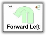 36A. Forward Left: Once the dog is sitting in the front position, the handler cues the dog to move from the front position to the handler’s left or heel position, by turning toward the handler and moving into heel position as the handler moves forward.  The dog moves forward with the handler without sitting at heel.  The dog must commit to the cue before the handler moves forward. Walking into the dog to force the dog to move will be considered a physical correction and result in an NQ.