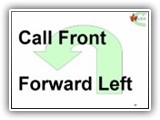 16. Call (Dog) Front   Forward Left. The Call Dog Front part of this station is performed as in Station 15. For the second part, the handler moves forward while cueing the dog to move from the front position to the handler’s left, or heel position, by turning toward the handler and moving into heel position as the handler continues forward. The dog catches up to the heel position without sitting at heel. 

Deductions:  See Station #15
