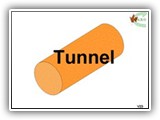 V23   Tunnel 
The tunnel should be approximately six (6) feet (1.8 m) in length and have a minimum diameter of 24 inches (0.6 m).  A 10 foot (3m) line) shall be 	placed, on the floor (surface) in front of the tunnel, to mark the distance to the tunnel for scoring purposes. A six foot (1.8 m) line shall be placed on the floor (surface) at the side of the tunnel to mark the distance for scoring purposes. This station begins approximately 20 feet (6.10 m) in front of and 6 feet (1.83 metres) to the left of the tunnel. The send position is at least 10 feet in front of and 6 feet to the left of the obstacle. When the dog has completed the tunnel, the handler calls the dog to heel position and the team continues to the next exercise station. If the dog is much faster than the handler, the dog may be called back to the handler. No deductions are to be made if the dog returns directly to the heel position regardless of where the handler is along the line of travel when that occurs

Deductions: Sending the dog from any other position will result in an NQ.  See appendix G
Dog Errors: No deductions are given if the dog returns directly to the heel position regardless of where the handler is along the line of travel when that occurs. In Excellent class only: (Same comment as above.)  Once the dog is sent toward the tunnel,  if the dog passes the “zero line” of the tunnel without going through, it will be considered a refusal, and result in an NQ.  
